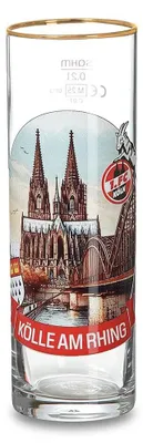 Kölschglas Limited Edition 0,2 l mit Kölner Motiven