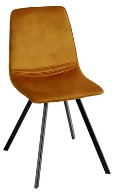Produktbild von Retro Stuhl Amsterdam Chair senfgelb Samt Designklassiker für Esszimmer und Küche