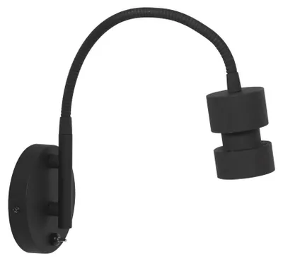 Image de Applique murale - noir - Natasja LED - plastique métal - lampe de lit - GU10 - 3094ZW - Steinhauer