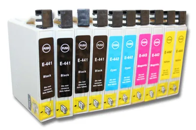 Produktbild von vhbw 10x Tintenpatrone kompatibel mit Epson Stylus CX3600 / CX3650 / CX6400 / CX6500 / CX6600 / CX6650 etc.