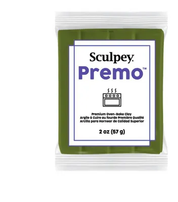 Obrázok produktu pre Sculpey PREMO polymérová hmota Olive 57 g, vytvrdzujúca v rúre, ľahko spracovateľná