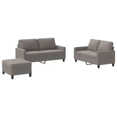 Productafbeelding van 3-delige Loungeset met kussens stof taupe