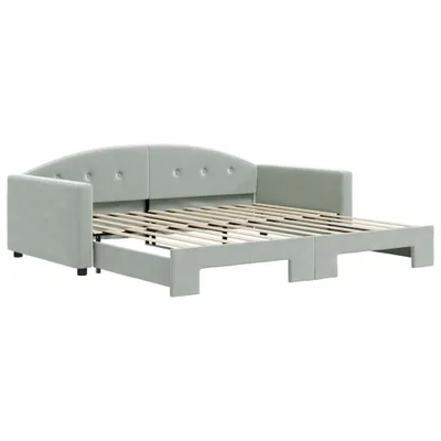 Obrázok produktu pre vidaXL Rozťahovacia posteľ Light Grey 100x200 cm Velvet