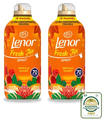 Produktbild von 2 x Lenor Weichspüler Tropical Sunset - 980 ml - Vorratspackung - 2 Stücke