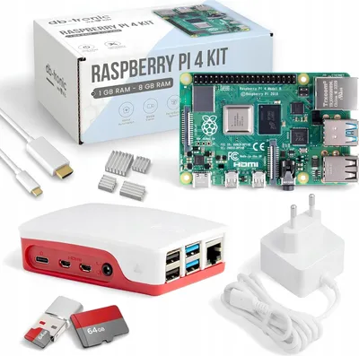 Zdjęcie produktu dla Raspberry Pi 4 zestaw startowy 4GB RAM edycja 64 GB zasilacz 15W