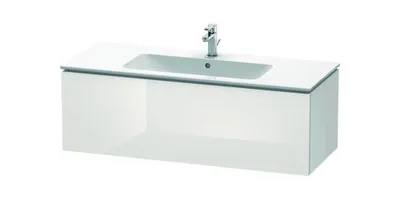 Produktbild von Waschtischunterbau L-CUBE 1220x481x400mm weiß hochglanz weiß hochglanz