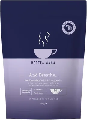 Produktbild von Hottea Mama And Breathe Heiße Schokolade mit Ashwagandha – 280 g