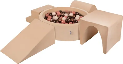 Produktbild von KiddyMoon Spielplatz aus Schaumstoff mit Bällebad PPZP-OK30V-125