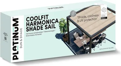 Produktbild von Platinum Sun & Shade Coolfit Harmonika-Schattentuch, B290xL400cm, Ecru-Weiß