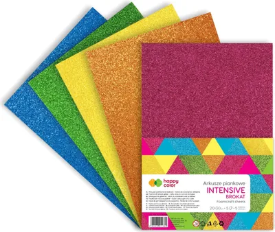 Imagen del producto de Glitzerschaum Happy Color INTENSIV, 20x30 cm, 5 unidades