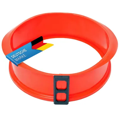 Produktbild von Silikon Springform Rot Ø 23 cm mit Thermo Glasplatte | Antihaft Kuchenform | Hitzebeständig bis 300°C & Spülmaschinenfest Backform