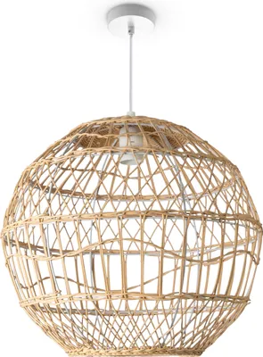 Produktbild von Pendelleuchte Wohnzimmer Boho Korbleuchten Pendellampe Rattan Hängeleuchte