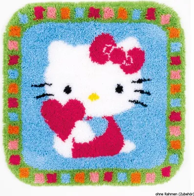 Produktbild von Auslaufmodell Vervaco Formteppich "Hello Kitty mit Herz"