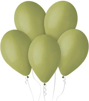 Zdjęcie produktu dla Balony pastelowe Zielone Oliwkowe, G120, 33 cm, 50 szt.