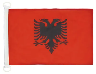 Bootvflag Albanien 45x30 cm Mesh-Polyester mit Ringen