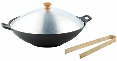 Image de Wok en fonte de 37 cm de diamètre