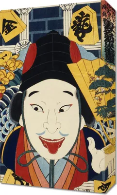 Obrázok produktu pre Obraz 30 x 50 cm Herec, Kunichika Japonský vintage do obývacej izby