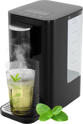 Produktbild von KitchenBrothers Heißwasserspender - 2,9L - Instant Wasserkocher - 5 Stufen von 100 bis 400 ml - Touch-Display - 40-100℃ - Heißwasserzapfhahn - Schwarz