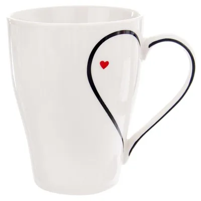 Produktbild von ORION Porzellanbecher mit Henkel 0,38l Teebecher Kaffeebecher