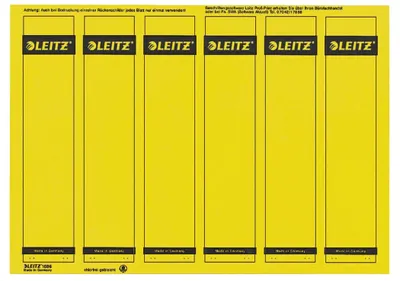 Immagine prodotto di Leitz 1686-20-15 1686 Etichette per dorso PC - carta, corte/strette, 150 pezzi, gialle