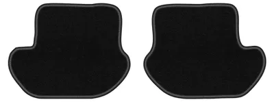 Produktbild von Velours-Fußmatten Hinten für Ford Ka MK1 1998-2006 (Schrägheck) – 2-tlg, Schwarz, passgenau – Wielganizator LUX