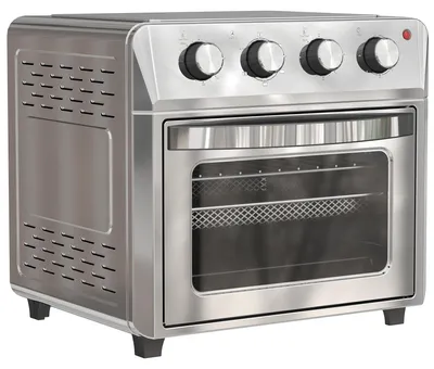 Produktbild von Minibackofen mit Umluft, Heißluftfritteuse, 6 Heizmodi, Timer, Zubehör, 24L, Silber