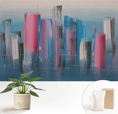 Produktbild von Fototapete  - 152x104 cm - Tapete - Wandtapete - Wandbilder  - Dekofolie - Tapete Folie - Wand - Dekoration - Wohnzimmer - Abstrakte Streifen