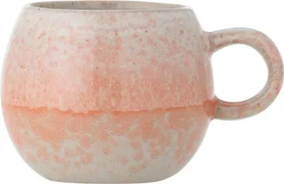 Produktbild von Bloomingville Espresso Tasse PAULA Orange Weiß mit Henkel Keramik Geschirr