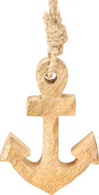 Produktbild von Anker Deko Holz Dekohänger Natur 7x10cm 6er Set Maritim, 6 Stück