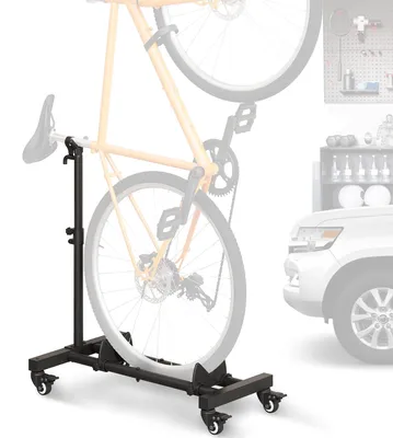 Obrázok produktu pre Stojací držiak na bicykle, samostatne stojaci s nastaviteľnou výškou, vhodný pre bicykle s kolesami do 29 palcov