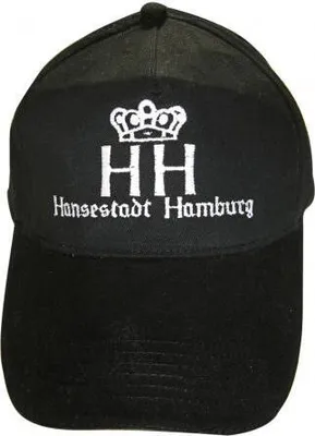Produktbild von Baseballcap mit Einstickung - H H  Hansestadt Hamburg - 68873-1 schwarz
