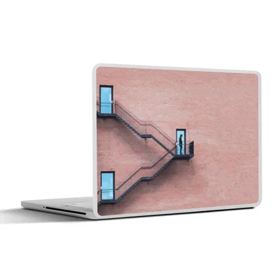 Produktbild von MuchoWow® Laptop Aufkleber Sticker Cover Tür - Wand - Treppe - Architektur 30x21 cm - Sticker für Laptop - Selbstklebend
