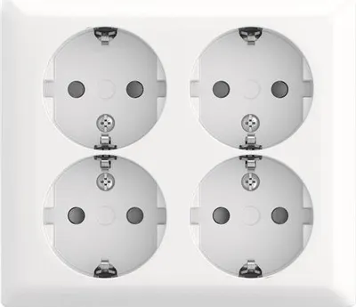 Obrázok produktu pre BUSCH JAEGER SCHUKO Steckdose 4f AP Safety 404 EAB-524 (2TKA00005535)