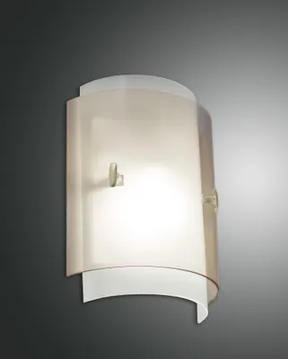 Produktbild von Wandleuchte Metall Glas E27 35 cm hoch Weiß Bernstein