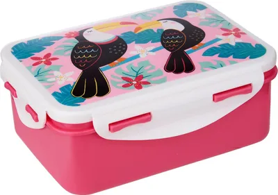 Produktbild von Sass & Belle Tiki Toucan Tukan Lunchbox Brotdose - 16 x 12 x 7 cm
