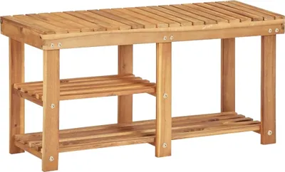 Obrázok produktu pre The Living Store Schuhregal 90 × 32 × 46 cm Massivholz Akazie
