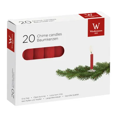 Produktbild von Wiedemann 580801.067 Christbaumkerze - bordeaux, 20 Stück