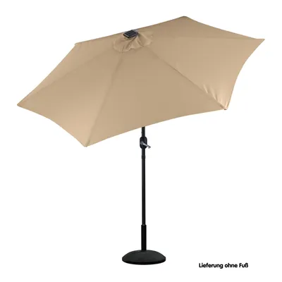 Immagine prodotto di Ombrellone in alluminio Ombrellone da giardino _ 2,7 m Solare/LED 24 luci beige
