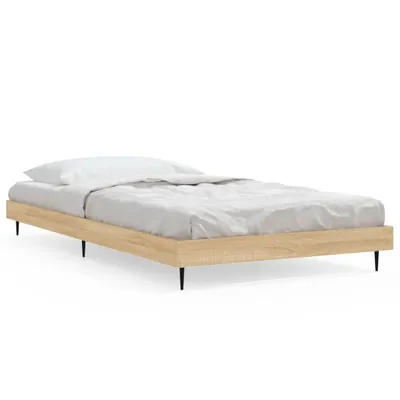 Image de vidaXL Cadre de lit sans matelas Chêne Sonoma 90x200 cm Bois composite