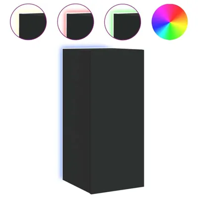 Immagine prodotto di Mobile TV a Parete con Luci LED Nero 30,5x35x70 cm