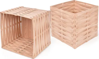 Obrázek produktu pro Metrie | Pletený box z dřevěných  lamelek k dotvoření | Fialová