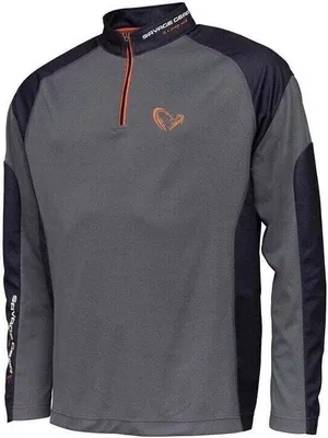 Produktbild von Savage Gear Angelshirt Tournament Shirt 1/2 Zip Sedona Grey S