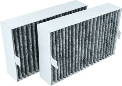Two air filters are shown side-by-side against a white background.