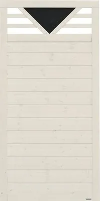 Produktbild von Zaun Teilelement Konsta Andria 90 x 180 cm cremeweiß