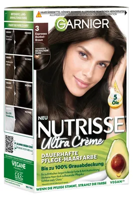 Obrázok produktu pre Garnier Nutrisse, 30 Espresso Dunkelbraun, Farba do włosów (PRODUKT Z NIEMIEC)