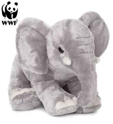 Produktbild von WWF Plüschtier Elefant (Rüssel runter, 18cm) lebensecht Kuscheltier Stofftier