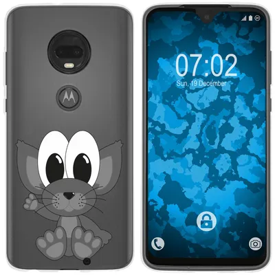 Produktbild von PhoneNatic Case kompatibel mit Motorola Moto G7 Plus Silikon-Hülle Cutiemals M5