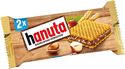 Produktbild von Hanuta Haselnuss Schnitte mit feinherber Kakaocreme und Waffel 44g