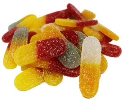 Image de Gomme de fruit coloré argile acide super acide avec goût de fruit 300g