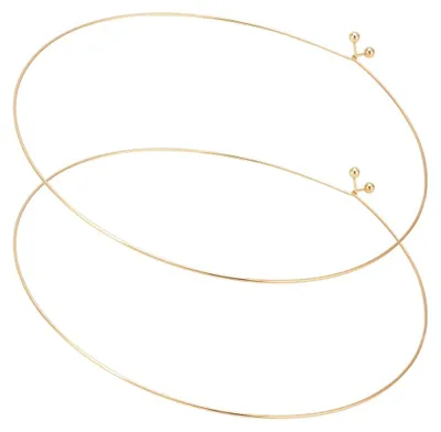 2er-Set 18K vergoldete Choker-Halsketten, 13 cm, 1 mm, Edelstahl